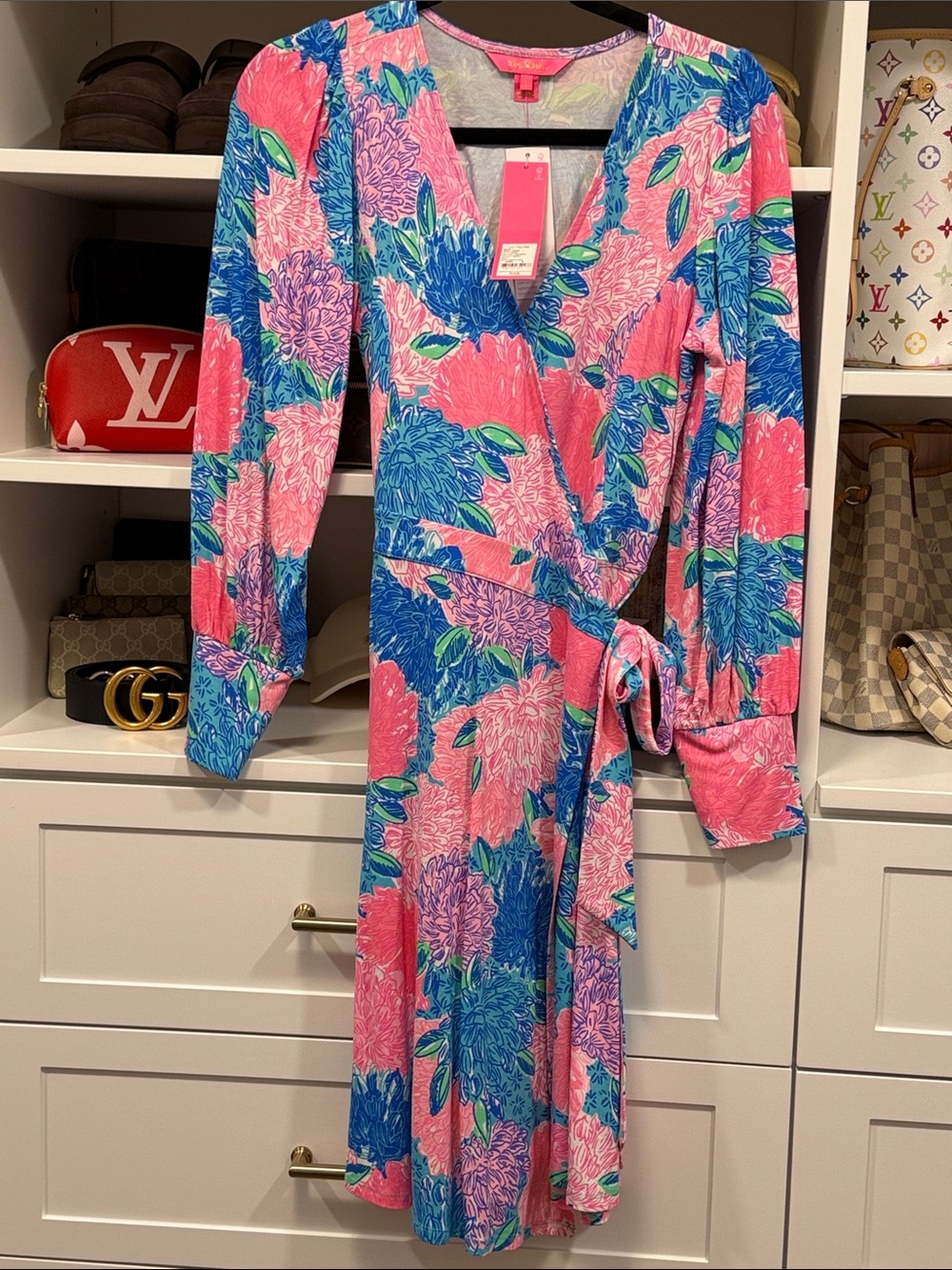 Lilly Pulitzer Rosalinda Wrap Dress Multi Beach House Blooms NWT